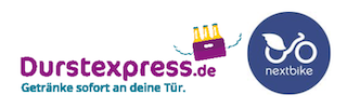 Durstexpress Nextbike Logos.