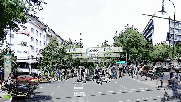 Rund um den Kölner Rudolfplatz wird man zur Polis Mobility Mikromobilität in Aktion erleben.
