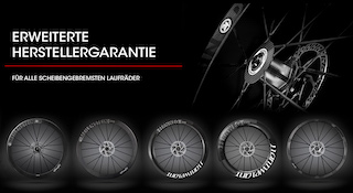 Lightweight-Garantie für Disc-Laufräder.