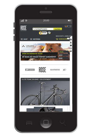 Auch auf dem Smartphone: Rose-Website.