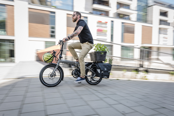 Das neue Tern Vektron bietet mehr Komfort für große Fahrer und Platz für Ladung.