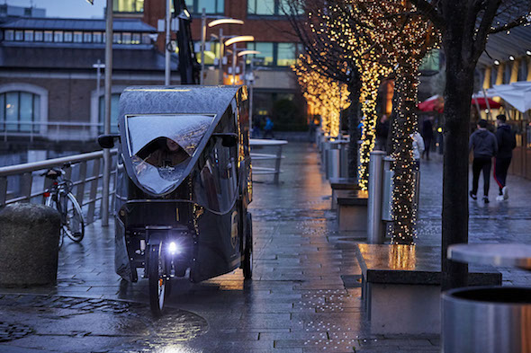 UPS E-Bike unterwegs in Dublin.